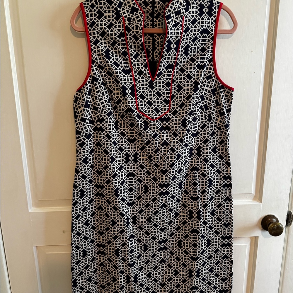 Jessica Howard Black and White Geometric Dress